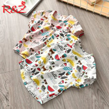 R&Z Children's T-Shirt 2019 Summer New Boys and Girls Pure Cotton Cartoon Print T-Shirt Short Sleeve Casual Kids 2024 - buy cheap