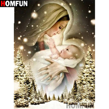 HOMFUN Full Square/Round Drill 5D DIY Diamond Painting "Mother and child" Embroidery Cross Stitch 5D Home Decor Gift A16604 2024 - buy cheap