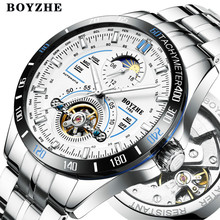 Men Automatic Mechanical Watch Sports Fashion Luxury Luminous Tourbillon Waterproof Stainless Steel Watches Relogio Masculino 2024 - buy cheap