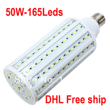 DHL free shipping for 50pcs 50W E27 LED Bulb Ultra bright 5730 SMD LED Corn Lighting bulb AC110V/220V LED Corn Downlight 2024 - buy cheap