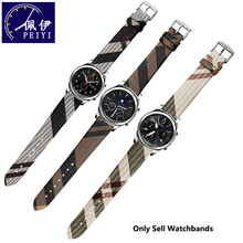 Correa de cuero para Samsung Galaxy Watch, pulsera clásica de 20mm, 22mm, 46mm, Gear S3 Frontier, Gear S2 S3 2024 - compra barato