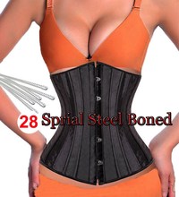 Women Sprial Steel Boned Black Underwear 28 Bones Corset Shapewear Black White Corsets steampunk Plus size 6XL 5XL 4XL  XL L M S 2024 - buy cheap