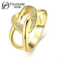 Anel feminino dourado com incrustação, anéis de casamento com estampa coreana 2024 - compre barato