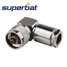 Superbat N зажимной штекер прямоугольный радиочастотный коаксиальный соединитель для кабеля 50 Ом для кабеля RG213 RG8 LMR400 2024 - купить недорого