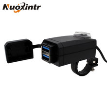 Nuoxintr-cargador de motocicleta con puerto USB Dual, accesorio para manillar, adaptador de Moto a prueba de agua, toma de corriente para teléfono móvil, 12V 2024 - compra barato