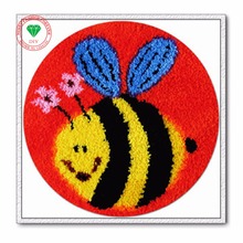Cartton abelha diy costura trava gancho tapete kits bordados fios para fios bordados para tricô fio tapete almofada carft 2024 - compre barato