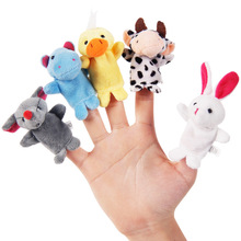 10Pcs Child Puppet Finger Doll Portable Cartoon Baby Plush Toys Kids Educational Toy Multi Color Cute Animals TY0177 2024 - buy cheap