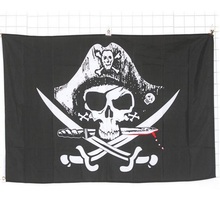 Bandera de pirata con diseño de calavera y huesos cruzados, cartel con ojales, decoración de Festival 2024 - compra barato