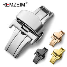 Butterfly Deployment Buckle Automatic Double Click Stainless Steel Strap Button For Watch Band 16mm 20mm 22mm 24mm Gift Tool 2024 - купить недорого