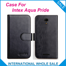 6 Colors Hot! 2016 Aqua Pride Case,High Quality Leather Exclusive Case For Intex Aqua Pride Cover Phone Tracking 2024 - buy cheap
