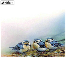 5d diamond painting bird sparrow picture full square drill crystal mosaic resin 3d round animal decoration sticker 2024 - buy cheap