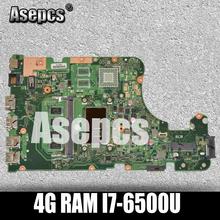 Asepcs X555UA Laptop motherboard For Asus X555UJ X555UF F555U X555UB X555UQ X555U 100% Test original mainboard 4G RAM I7-6500U 2024 - buy cheap