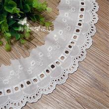 3 Yards Clothes Laciness Accessories High Quality Off White Cotton Cloth Embroidery Lace Trim 8cm Width 2024 - buy cheap