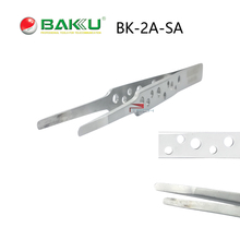 Professional Repair Tool of BAKU BK 2A-SA Blunt Precision Fine Stainless Steel Tweezers with Hollow-Out Design for Mobile Phone 2024 - buy cheap