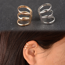 1pcs Punk Rock Ear Clip Wrap Cuff Clip on earrings piercing No Gold Silver Bronze women men jewelry party 2024 - buy cheap