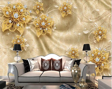 Обои для дома 3D рельефные золотые Драгоценности Роза узор цветочные обои спальня фон настенная бумага 2024 - купить недорого