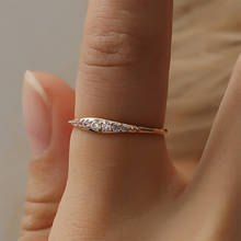 Стразы, кольцо с бантом, изменяемое кольцо с большим цирконием, серебряное и розовое золото, кольцо с бантом для женщин, Кристальное свадебное кольцо Rin 2024 - купить недорого