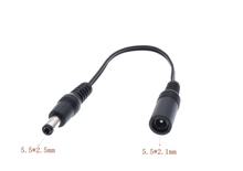 1Pcs/lot 5.5*2.5mm Male plug to 5.5*2.1mm Female Jack socket with about 15cm wire cable DC Power Splitter Adapter 2024 - buy cheap