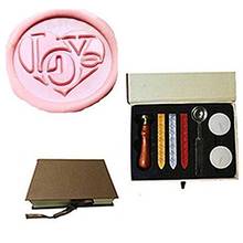 MDLG Vintage Love heart Custom Picture Logo Wedding Invitation Wax Seal Sealing Stamp Sticks Spoon Gift Box Set Kit 2024 - buy cheap