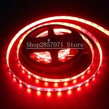 Светодиодная ленсветильник 5 м 300 светодиодный s 5730(5630), 12 В постоянного тока, не является водонепроницаемой, фонарь s гибкий красный 2024 - купить недорого
