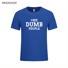 I See Dumb People IT Crowd T Shirt Men Summer Geek T Shirt Cotton Funny Casual Short Sleeve Top Tees Camisetas Masculina 2024 - buy cheap