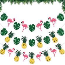 Hawaiian Party Decorations Latex Balloons Banner Straw Disposable Party Tableware Flamingo Decor Jungle Tropical Party Supplies 2024 - buy cheap