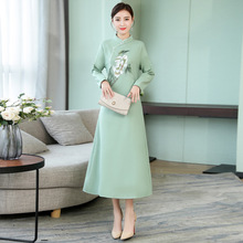 Cheongsam китайское восточное платье, 2019 элегантное китайское платье для выпускного вечера, японское кимоно юката, вьетнамское традиционное платье AA4414 2024 - купить недорого