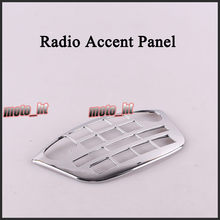 Gl1800 goldwing painel de plástico de rádio de motocicleta, para honda 2001 2002 2003 2004 2005 2006 2007 2008 2009 cromado 2024 - compre barato