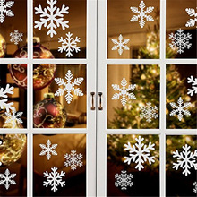 Рождественская Снежинка Наклейка на окно зимние наклейки на стену для детской комнаты рождественские украшения для дома НОВОГОДНИЕ наклейки 2024 - купить недорого