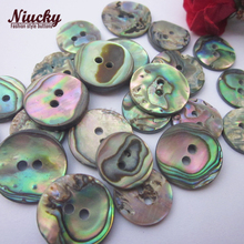 Niucky-Botón de concha de abulón oscuro Natural, 2 agujeros, 15mm/12,5mm, para coser, suministros de costura de concha natural de alta calidad, S0101-053 #15 2024 - compra barato