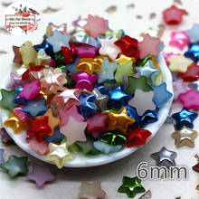 500pcs 6mm/10mm mix color star pearl Beads ABS Resin Flatback Simulated pearl Beads Jewelry DIY accessories 2024 - buy cheap