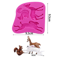 Food grade 3D fondant cake silicone mold rabbit shaped for polymer clay chocolate pastry candy making decoration tools F1223 2024 - buy cheap