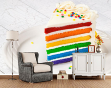Papel de pared con diseño de pasteles para sala de estar, mural 3d Multicolor para pared, sala de estar, dormitorio, restaurante y bar 2024 - compra barato