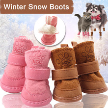 Classic Dog Shoes Winter Warm Pet Shoes For Small Dogs Cats Anti-slip Puppy Pet Snow Boots Chihuahua Yorkie Supplies Pet Product 2024 - buy cheap