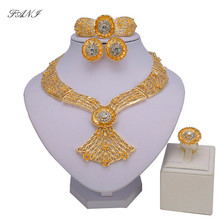 Fani Dubai Gold colorful Jewelry set wholesale Nigerian Wedding woman accessories Jewelry Set Fashion African Beads Jewelry Set 2024 - buy cheap