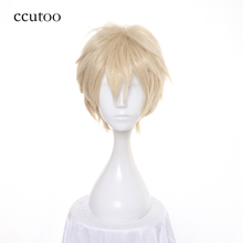 ccutoo 12inch Light Golden Short Fluffy Layered Synthetic Wigs APH Axis Powers Hetalia England Cosplay Wig Heat Resistance Hair 2024 - buy cheap