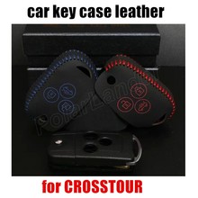 Only Red high quality Hand sewing DIY car styling Car key cover car key case Genuine leather fit for HONDA 11 CIVIC CROSSTOUR 2024 - buy cheap