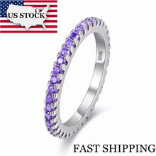US STOCK Uloveido Silver Color Engagement Ring for Women Wedding Rings Women's Anniversary Promise Ring Jewelry Y115 2024 - buy cheap