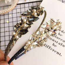 5pcs Fashion Royal Crystal Pearl Floral Headbands Glitter Rhinestone Flower Hairbands Princess Headwear Girls Hair Accessories 2024 - buy cheap