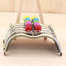 Freeshipping 11CM adorable Candy bead Metal Purse frame Kiss Clasp M shape ANTIQUE Bronze Metal-opening Bags 5pcs/lot 2024 - buy cheap