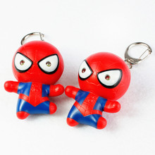 Super Heroes Spider Man Action Figures Flashlight Sound LED Spiderman Doll Keychains Gift 2024 - buy cheap