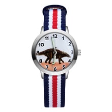 Fashion Cartoon Cute Dinosaur Style Children's Wrist Watches Kids Student Girls Boys Quartz Nylon Strap Clock JA51 2024 - buy cheap