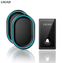 CACAZI Self-powered Wireless Doorbell 58 Chimes US EU UK Plug Waterproof No Battery Required Button Intelligent Home Call bell 2024 - buy cheap