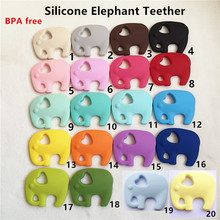 Chenkai-mordedor de elefante de silicona sin BPA, chupete de bebé artesanal, colgante de dentición, collar de lactancia, joyería de juguete sensorial, 10 Uds. 2024 - compra barato