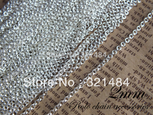 wholesale 2mm rolo chain 100m/lot silver plated chain findings in bluk nickel free and lead free 2024 - buy cheap