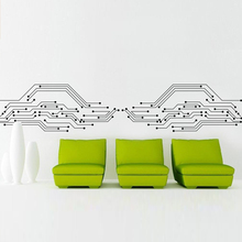 Circuit Board Fashion Pattern Wall Stickers for Living Room Home Decoration Vinyl Waterproof Decals Bedroom Art Sticker YY216 2024 - buy cheap