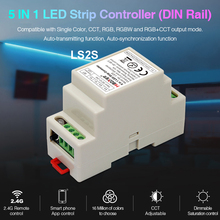 Miboxer-controle remoto para fita de led, com trilho de 5 em 1, 12v e 24v, modelo fut087, 2.4g, sensível ao toque, fut089