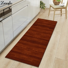 Zeegle-alfombra con estampado de madera para sala de estar, tapete antideslizante para dormitorio de niños, alfombrillas absorbentes para Cocina 2024 - compra barato