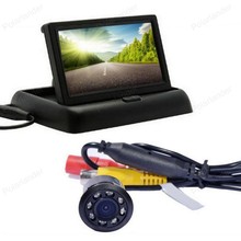4.3 "tft lcd assistência de estacionamento dc 12v dobrável monitor do carro com 8 led visão noturna câmera visão traseira 2024 - compre barato