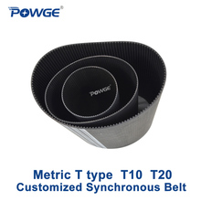POWGE Metric T Type T10 T20 synchronous Pitch 10mm 20mm Customized production all kinds of Trapezoid T10 T20 Timing Belt pulley 2024 - buy cheap